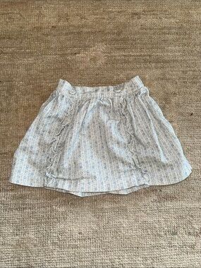 Alice Kathleen & Company Light Blue Floral Ruffle Girls Skirt